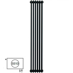 Радиатор Zehnder Charleston 2180-6, 179х30, 1/2, 5510 (3370), черный матовый