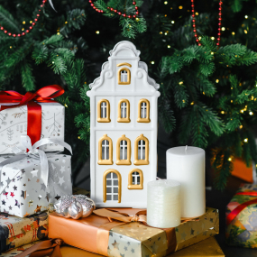 Фигурка декоративная "Дом-подсвечник" 30 см