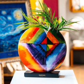 Ваза круглая "Цветной эскиз" 33,5 см