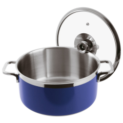 Кастрюля с крышкой Buffet Life Cooking 20 см/ 3,1 л, синяя