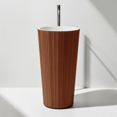 Раковина Antonio Lupi Plisse, 47х47, из Flumood, белый матовый