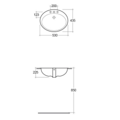 Раковина встраиваемая RAK Ceramics Jessica 53х44 LAJE00001, белая