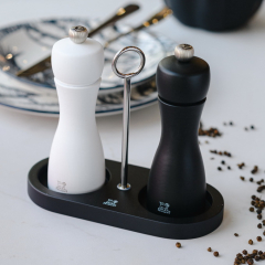 Набор мельниц для соли и перца Tahiti 15 см, цвет черный/белый
