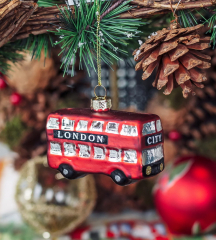 Елочная игрушка "Лондонский автобус" 8 см