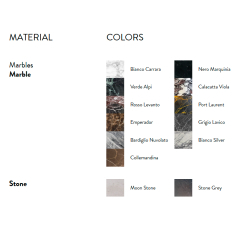 Раковина Antonio Lupi Senso160, 60х40, из Мрамора, с клапаном, камень на выбор