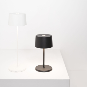 Лампа настольная Zafferano Olivia Pro Mini 22 см, темно-серая