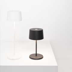 Лампа настольная Zafferano Olivia Pro Mini 22 см, темно-серая