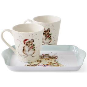 Набор кружек Mice 180 мл на подносе, 3 предмета