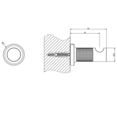 Крючок Gessi Inciso 58521.727, латунь матовая