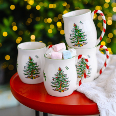 Набор кружек Christmas Tree 400 мл, с карамельной ручкой, 4 шт