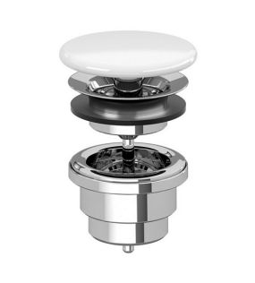Донный клапан Villeroy & Boch, незапираемый, керамическая накладка, 68350001 Донный клапан Villeroy & Boch, незапираемый, керамическая накладка, 68350001