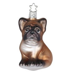 Новогодняя игрушка "Бульдожек" 9,5 см