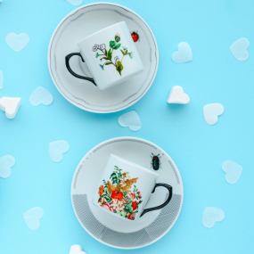 Набор чашек кофейных с блюдцами Petites Histoires 84 мл, 4 предмета