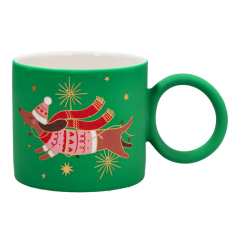 Кружка "Такса" 350 мл, зеленая