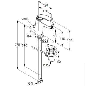 Смеситель для биде Kludi Balance 522169175, белый