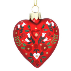 Елочная игрушка "Альпийское сердце" 8 см