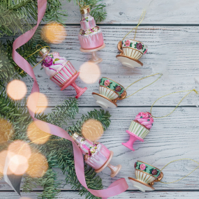 Новогодняя игрушка "Мини-тортик" 7 см, в ассортименте