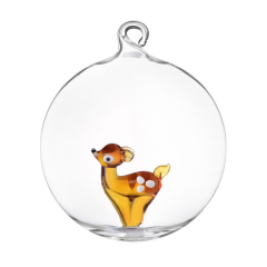 Елочный шар "Олененок" Woodland Tales 8 см