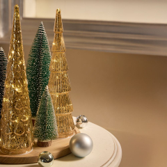 Фигурка с подсветкой "Елка в треугольники" Christmas Snowy 35 см