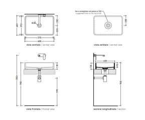 Раковина накладная Flaminia Miniwash 60х40 MWL60, белая