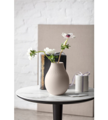 Ваза Perle 20 см, бежевая