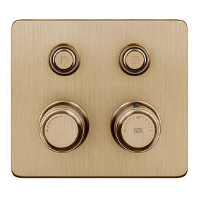 Внешняя часть Gessi Venti20 65232.726 смесителя термостатического, брашированная теплая бронза PVD