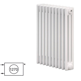 Радиатор Zehnder Сharleston 3057-10, 57х48, 1/2, 1270 (7610), белый
