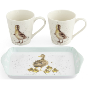 Набор кружек "Утята" 180 мл на подносе, 3 предмета