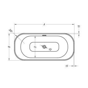Ванна акриловая Kolpa-San Pandora-FS 163х68, с сифоном, белая