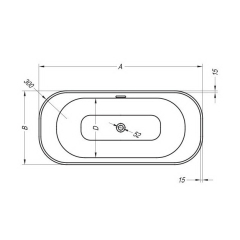 Ванна акриловая Kolpa-San Pandora-FS 163х68, с сифоном, белая