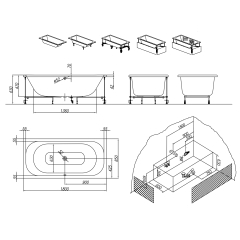 Ванна гидромассажная Kolpa-San Pandora Superior Plus, 180x85