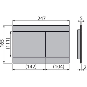 Панель смыва Alca FLAT FUN-BLACK, черный