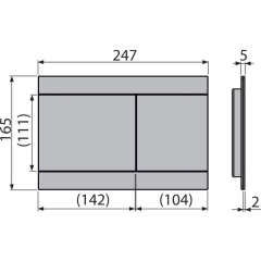 Панель смыва Alca FLAT FUN-BLACK, черный