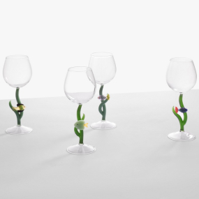 Бокал Marine Garden 350 мл, голубая рыба с красным хвостом