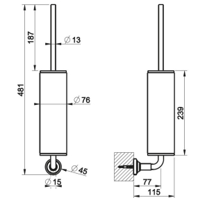 Лейка для душа Gessi Venti20 65149.149, брашированный никель