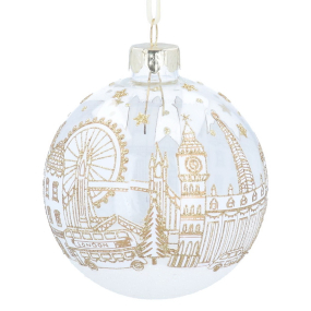 Елочный шар "Панорама Лондона" 8 см
