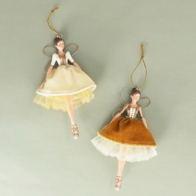 Елочная игрушка "Фея" 14 см, цвет золото