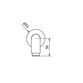 Вывод для душа iB Rubinetti Shower Head 316 P3059BM, черный матовый