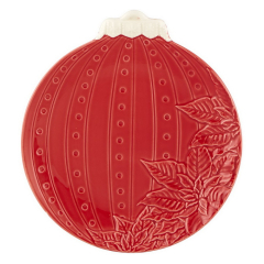 Блюдо для фруктов "Цветы" Bolas De Natal 24,3х22 см, красное