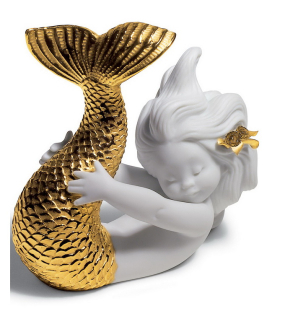 Статуэтка "Резвясь у моря. Re-Deco золото" 10х12х5 см