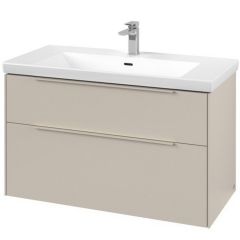Тумба подвесная под раковину Villeroy & Boch Subway 3.0 97x58x48 C570L2VN, с подсветкой, Cashmere Grey