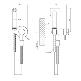 Смеситель для гигиенического душа Gessi 316 45130.031, хром