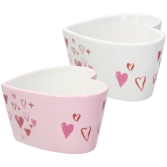 Чаша "Сердце" 15х15х9см, цвет в ассортименте