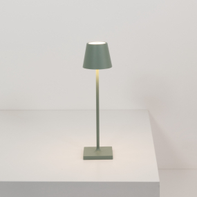 Лампа настольная Zafferano Poldina Pro Micro 27,5 см, серо-зеленая