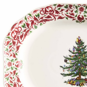 Блюдо "Елка" Spode Christmas Tree Yuletide 35,5 см, прямоугольное