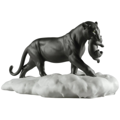 Статуэтка "Черная пантера с детенышем" 25х48х25 см