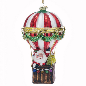 Елочная игрушка "Санта на шаре" 14 см