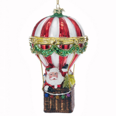 Елочная игрушка "Санта на шаре" 14 см 