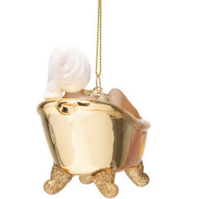 Елочная игрушка "Девушка в ванной" 6 см