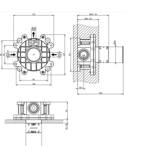 Внутренняя часть Gessi Parti Incasso 54055.239 смесителя